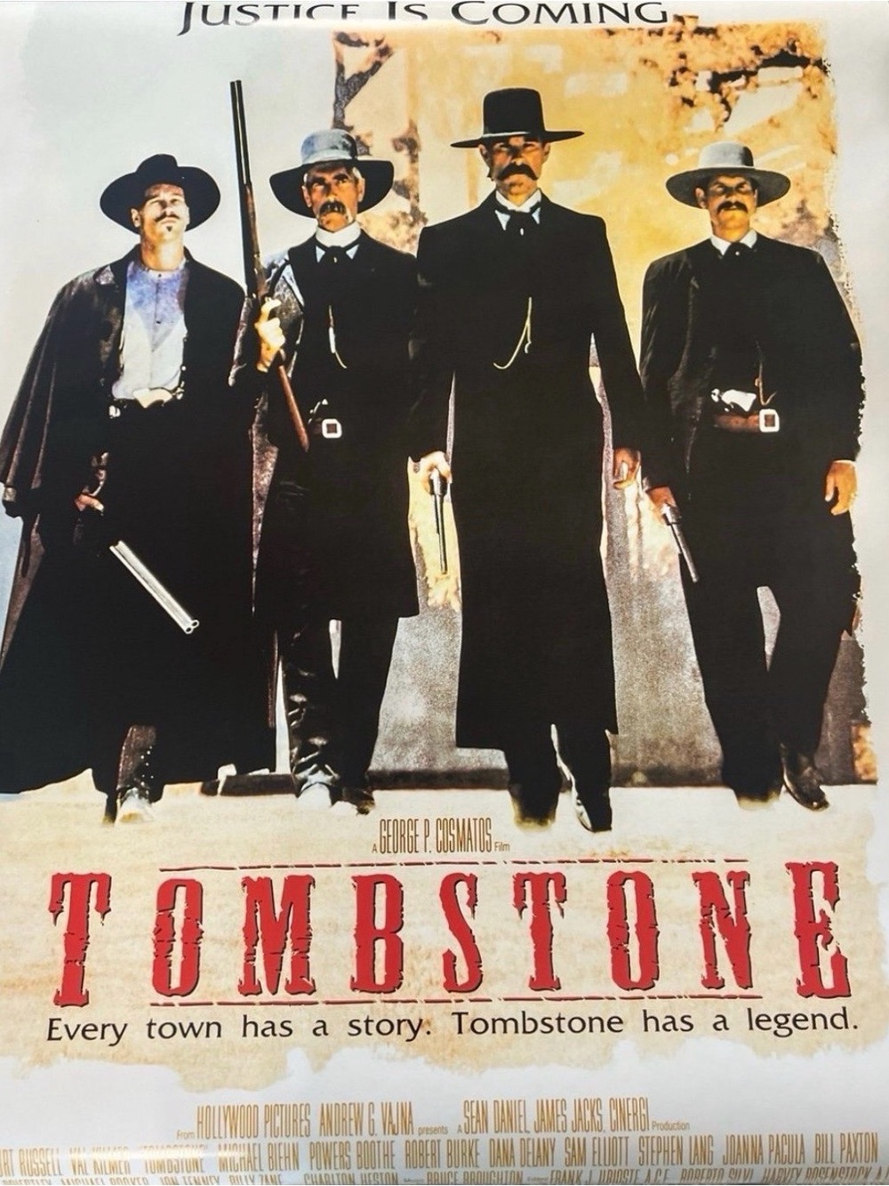 Tombstone Wall Art Poster - Vintage Western in Black and Cream